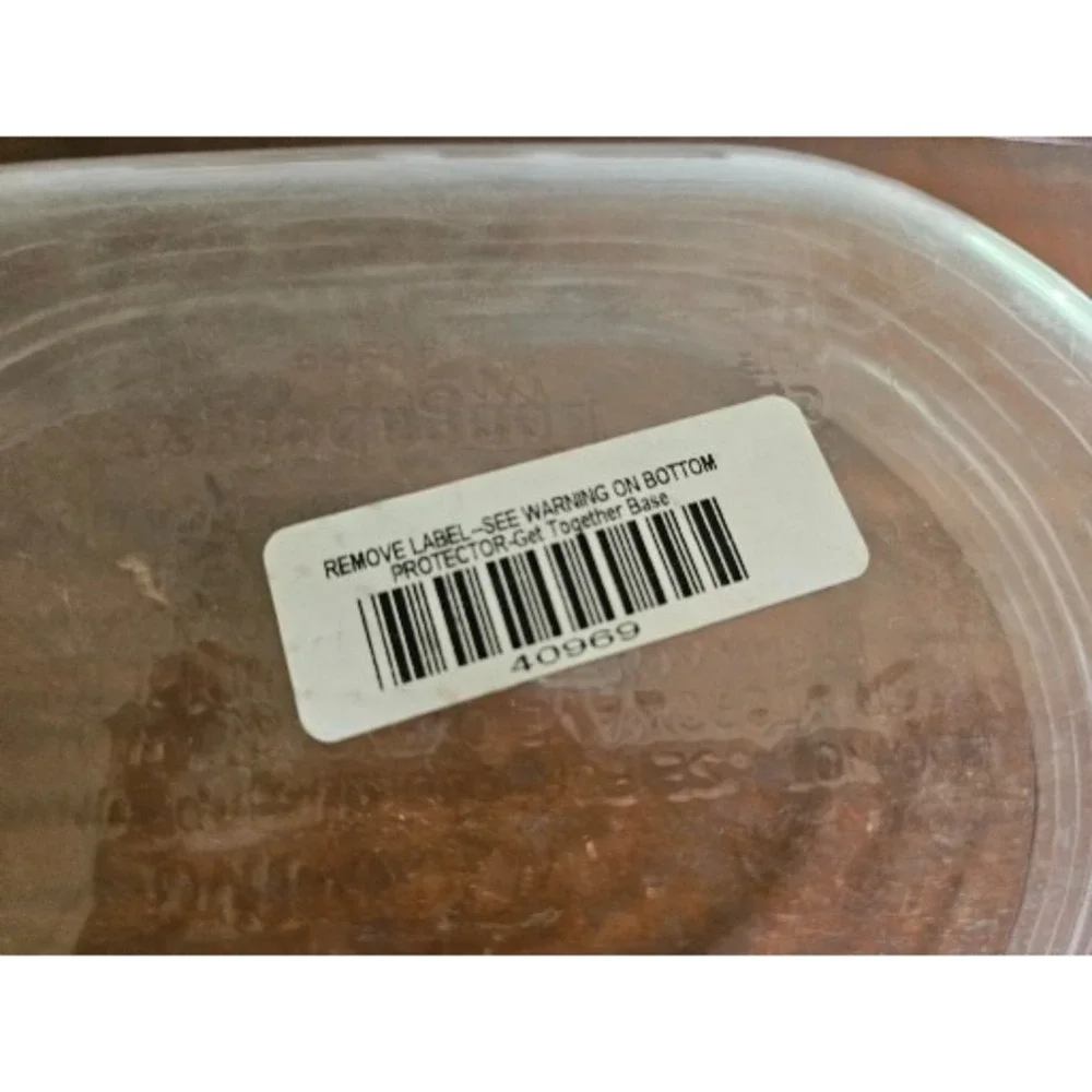 Longaberger Get Together Base Protector Clear Oval Basket Liner 40969